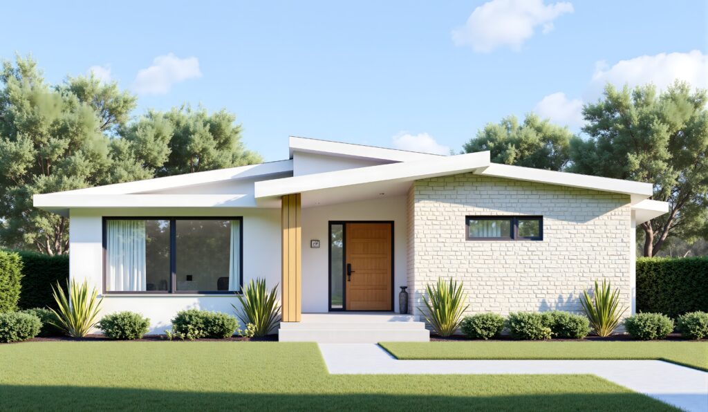 Modern single-family home with clean architecture and lush landscaping, illustrating the article "The 5 Most Common Loan Mistakes Real Estate Investors Make" and highlighting the keyword loan mistakes real estate investors